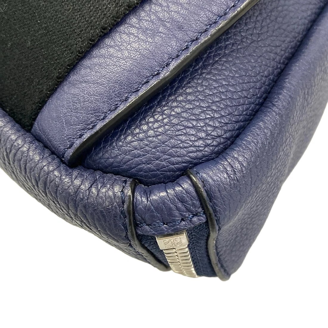 LOEWE PUZZLE SLING NAVY LEATHER BACKPACK - 6