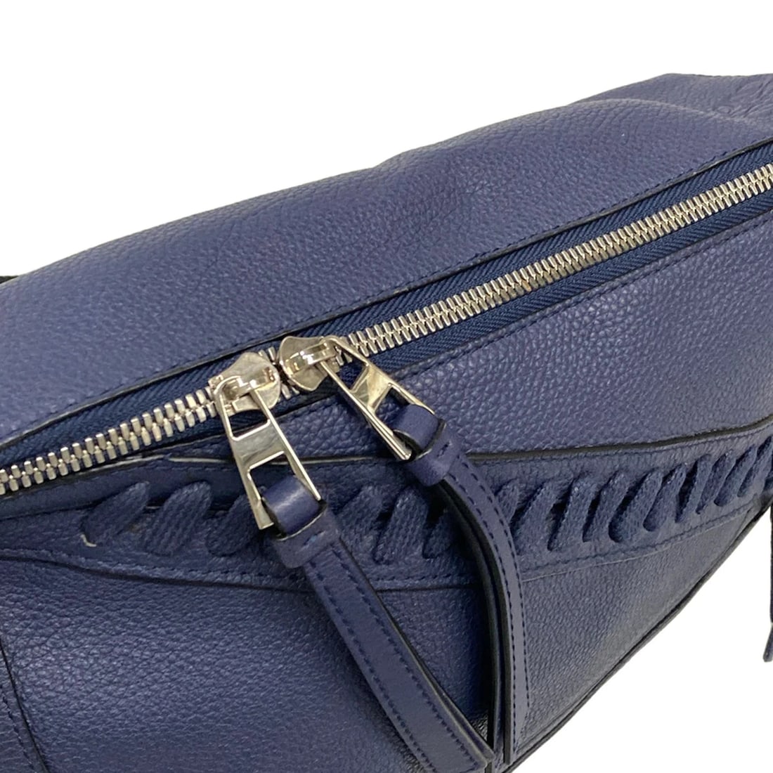 LOEWE PUZZLE SLING NAVY LEATHER BACKPACK - 9