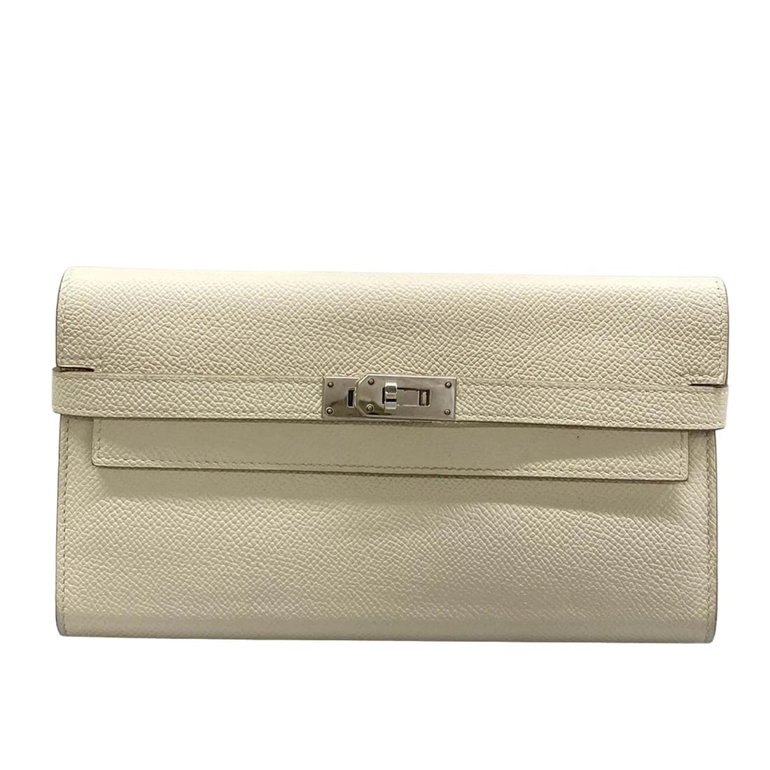 HERMES KELLY WALLET LONG CRAIE VEAU EPSOM WALLET: HERMES Kelly Wallet Long Craie Veau Epsom Wallet Brand: HERMES Type/Style: Long Wallet Material: Exterior Material Veau Epsom Color: Exterior Color Craie Size: Height : 4.53 inch (11.5 cm) Width : 7.8