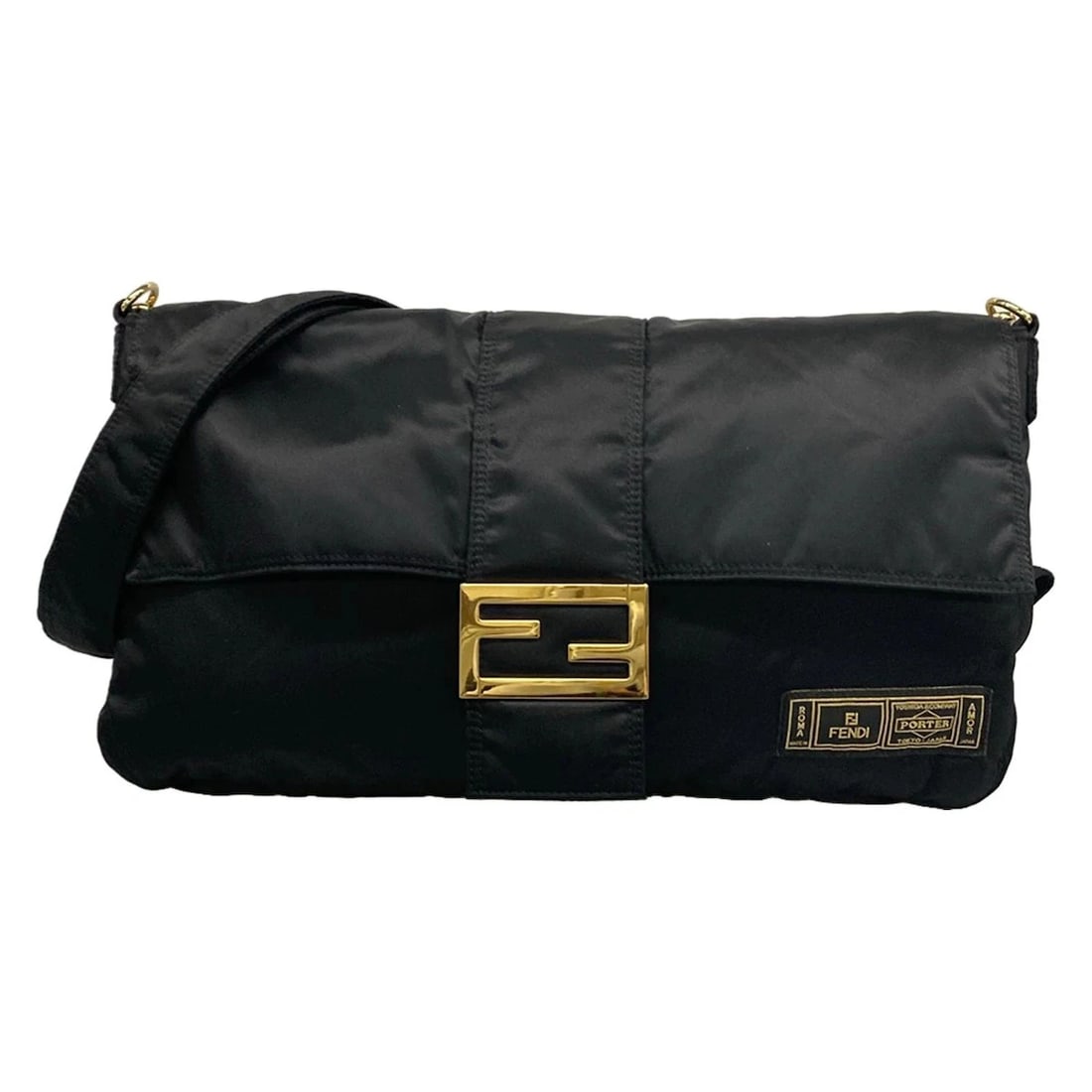 FENDI MAMA BUCKET BLACK NYLONSHOULDER BAG (1 of 10)