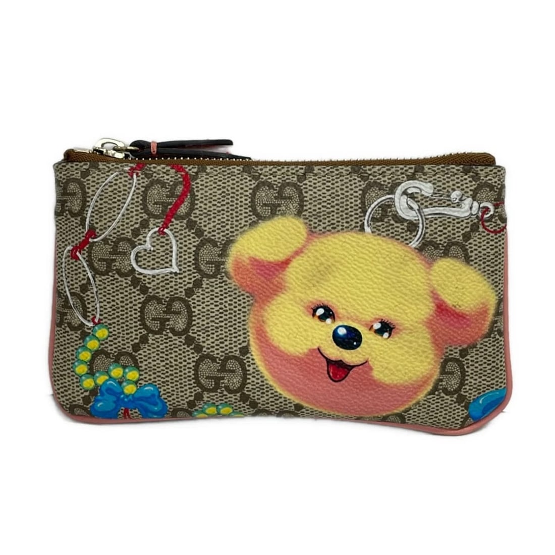 GUCCI GG SUPREME BEIGE DARK BROWN MULTI PVC LEATHER COIN CASE: GUCCI GG Supreme Beige Dark Brown Multi PVC Leather Coin Case Brand: GUCCI Type/Style: Coin Case Material: Exterior Material PVC, Leather Color: Exterior Color Beige, Dark Brown, Multi Size: Height : 