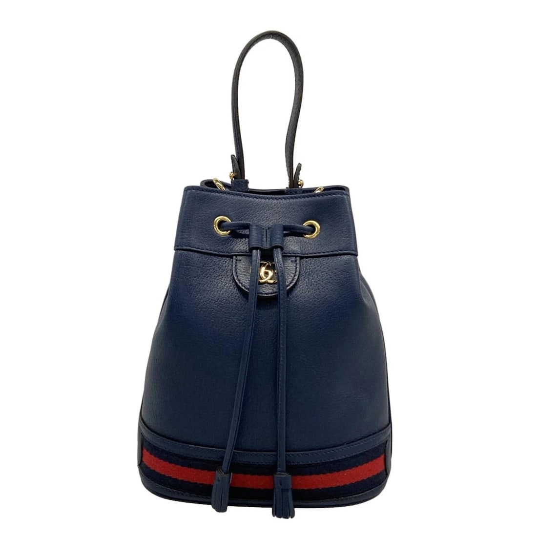 GUCCI OFFIDIA SMALL BUCKET BAG NAVY RED LEATHER HANDBAG: GUCCI Offidia Small Bucket Bag Navy Red Leather Handbag Brand: GUCCI Type/Style: Handbag Material: Exterior Material Leather, Cotton Color: Exterior Color Navy, Red Size: Height : 9.65 inch (24.5 cm) 