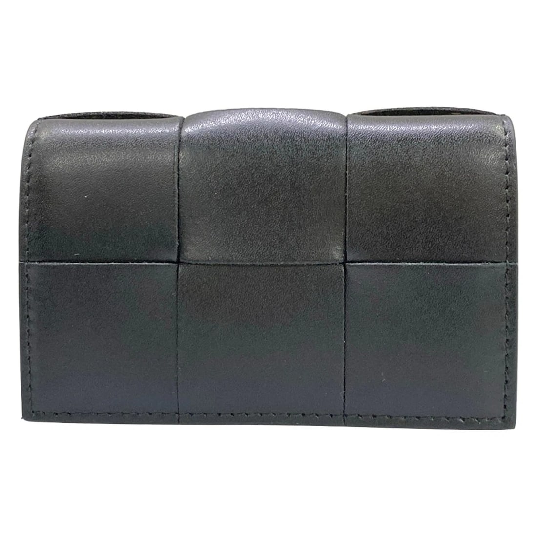 BOTTEGA VENETA MAXI INTRECCIATOBLACK CALF SKIN BUSINESS CARD HOLDER (1 of 6)