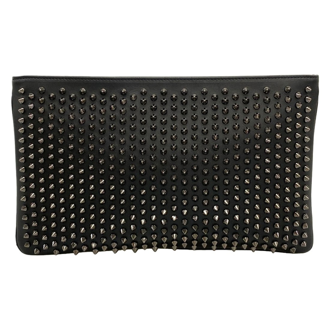 CHRISTIAN LOUBOUTIN LOUBIPOSH BLACK CLUTCH BAG: CHRISTIAN LOUBOUTIN Loubiposh Black Clutch Bag Brand: CHRISTIAN LOUBOUTIN Type/Style: Clutch Bag Material: Exterior Material Leather Color: Exterior Color Black Size: Height : 7.28 inch (18.5 cm) Widt