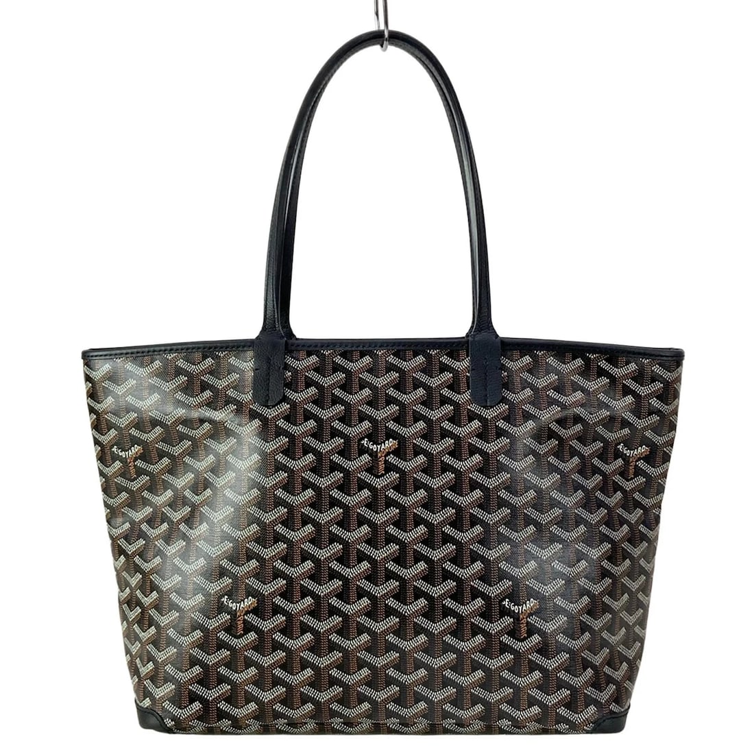 GOYARD ARTOIS BLACK COATED CANVAS LEATHERHANDBAG (1 of 9)