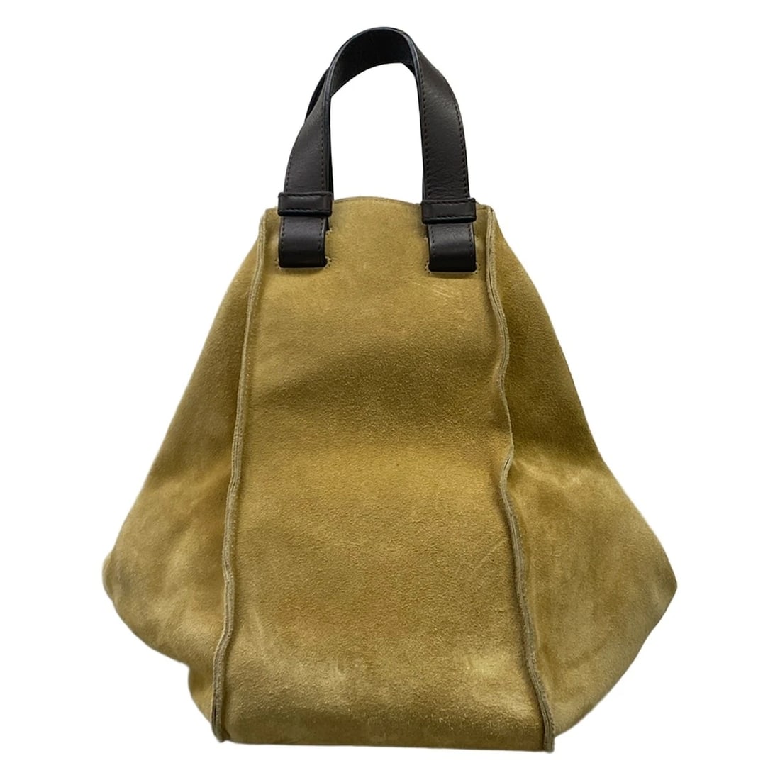 LOEWE HAMMOCK DRAWSTRING BAG MEDIUM BEIGE DARK BROWN - 3