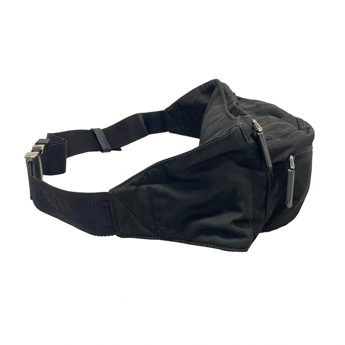PRADA BLACK NYLON BUM BAG - 2