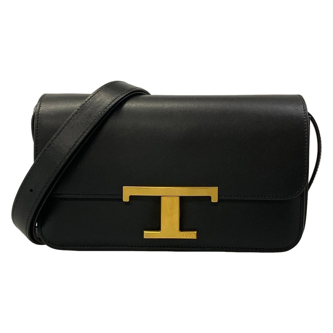 TOD'S T TIMELESS CROSSBODY BAG BLACK LEATHER (1 of 9)