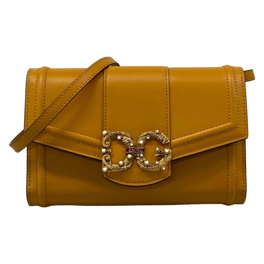 DOLCE&GABBANA LIGHT BROWN LEATHERSHOULDER BAG (1 of 10)