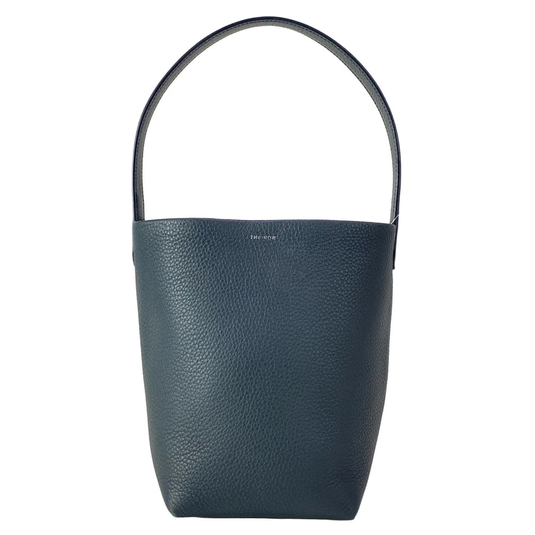 THE ROW SMALL N/S PARK TOTE NAVY LEATHER HANDBAG: THE ROW Small N/S Park Tote Navy Leather Handbag Brand: THE ROW Type/Style: Handbag Material: Exterior Material Leather Color: Exterior Color Navy Size: Height : 8.46 inch (21.5 cm) Width : 5.12 inch