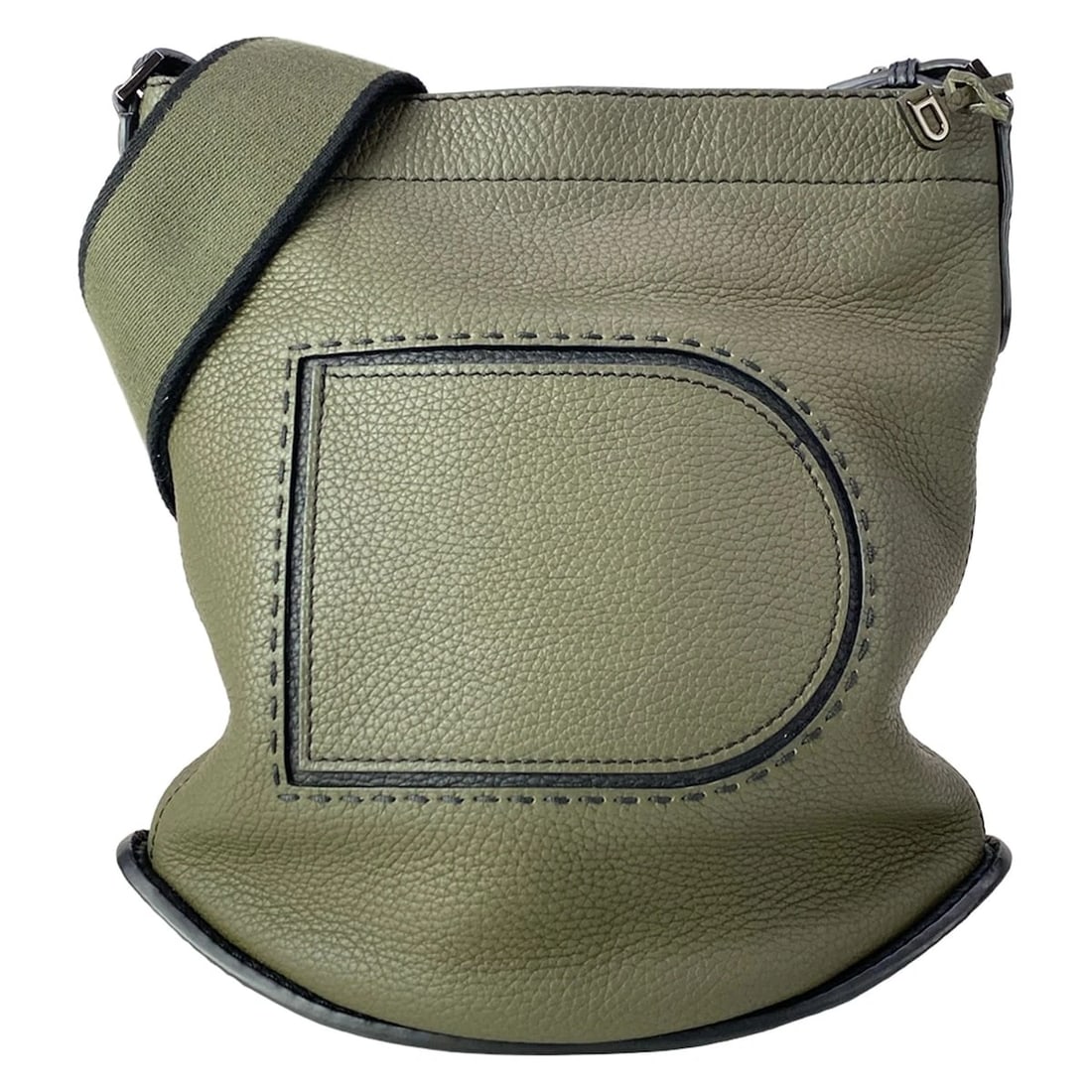 DELVAUX PANKHAKI BLACK TRILLON SOFT GRAIN LEATHER SHOULDER BAG (1 of 10)