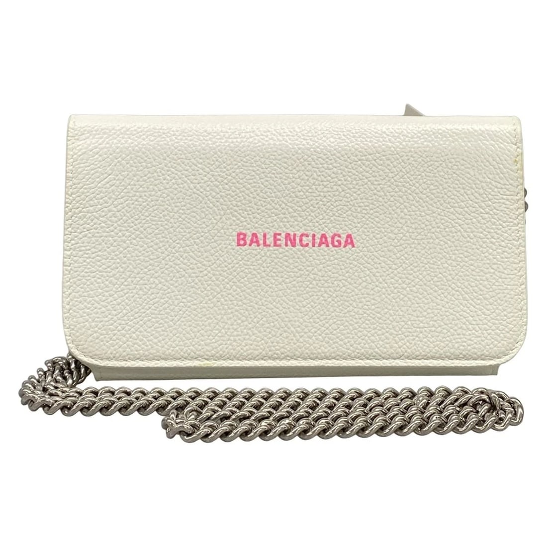 BALENCIAGA EVERYDAY WHITE PINK LEATHER SHOULDER BAG: BALENCIAGA Everyday White Pink Leather Shoulder Bag Brand: BALENCIAGA Type/Style: Shoulder Bag Material: Exterior Material Leather Color: Exterior Color White, Pink Size: Height : 4.13 inch (10.5 cm) 