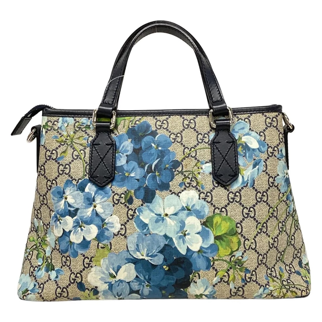 GUCCI BEIGE EBONY NAVY PVC LEATHER HANDBAG: GUCCI Beige Ebony Navy PVC Leather Handbag Brand: GUCCI Type/Style: Handbag Material: Exterior Material PVC, Leather Color: Exterior Color Beige, Ebony, Navy Size: Height : 8.07 inch (20.5 cm) Width :