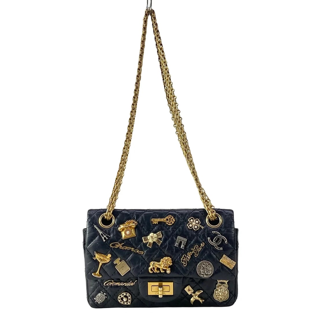 CHANEL CHARMBLACK GOLD SILVER HARDWARE (1 of 9)