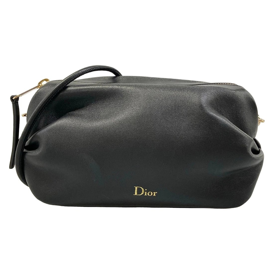 DIOR/CHRISTIANDIOR DIOR BOW POUCH BLACK LAMBSKIN SHOULDER BAG: DIOR/ChristianDior Dior Bow Pouch Black Lambskin Shoulder Bag Brand: DIOR/ChristianDior Type/Style: Shoulder Bag Material: Exterior Material Lambskin Color: Exterior Color Black Size: Height : 4.72 in
