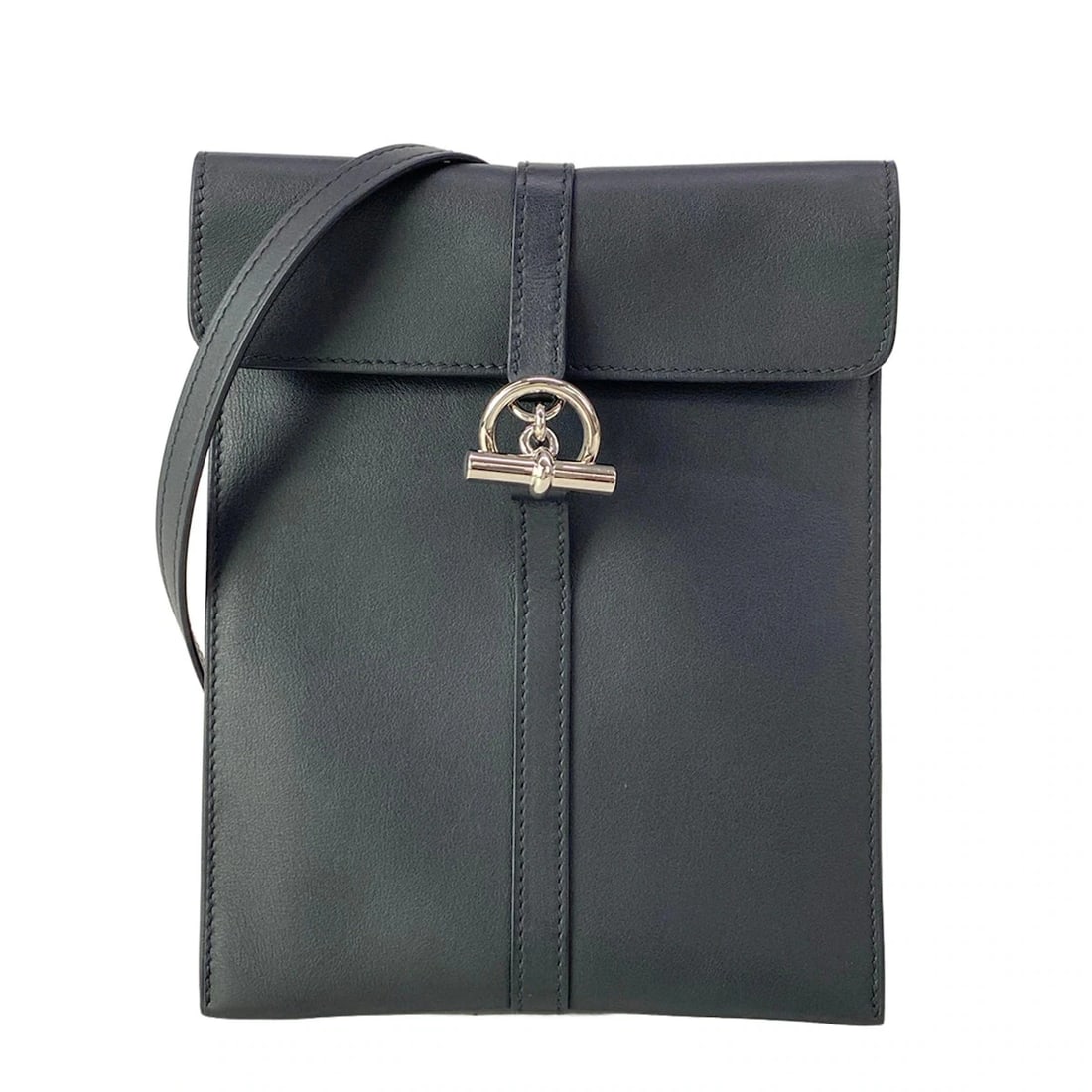 HERMES GRENANT TO GO BLACK VEAU SWIFT K SHOULDER BAG (1 of 9)