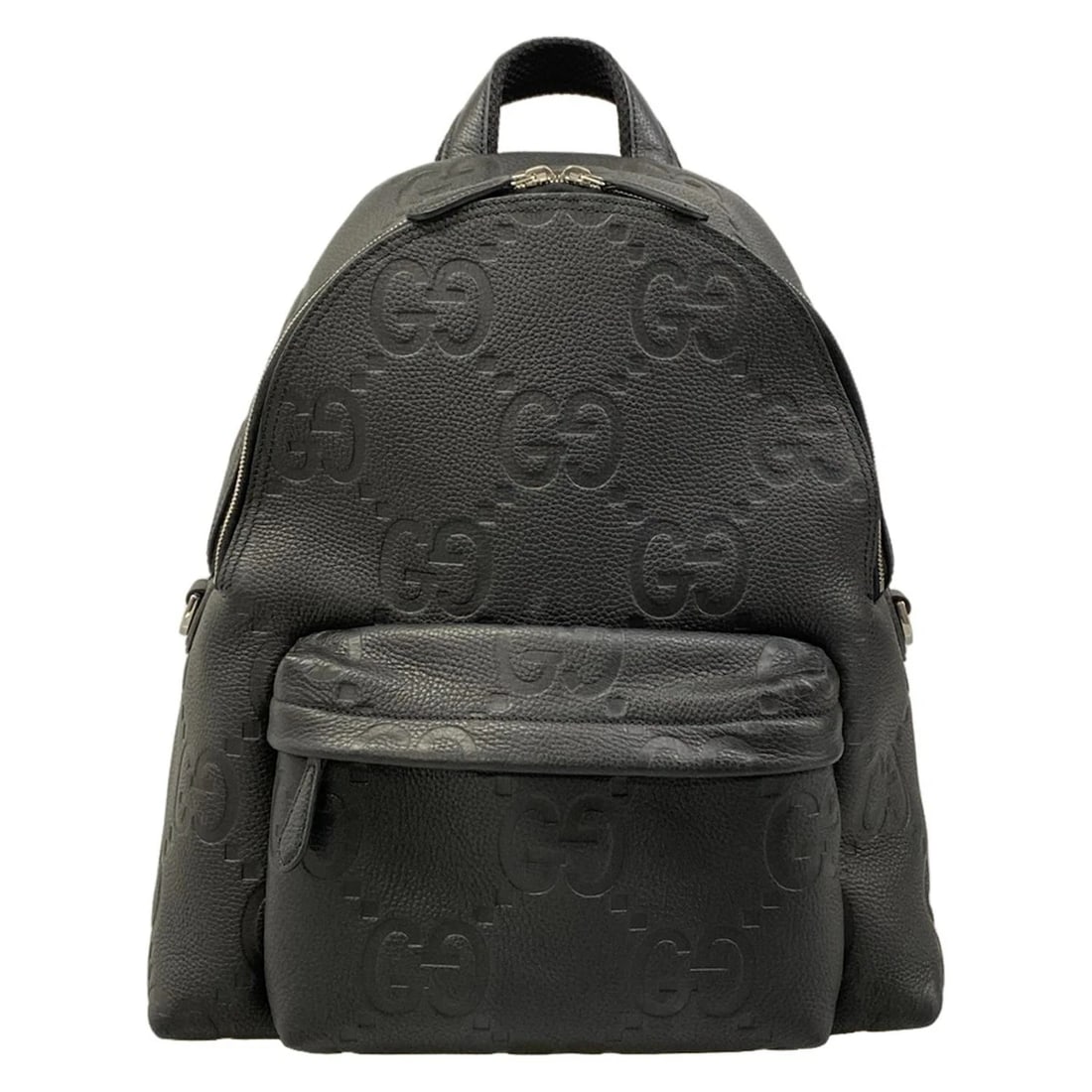 GUCCI JUMBO GG BLACK LEATHER BACKPACK: GUCCI Jumbo GG Black Leather Backpack Brand: GUCCI Type/Style: Backpack Material: Exterior Material Leather Color: Exterior Color Black Size: Height : 15.35 inch (39 cm) Width : 14.17 inch (36 cm) Dep