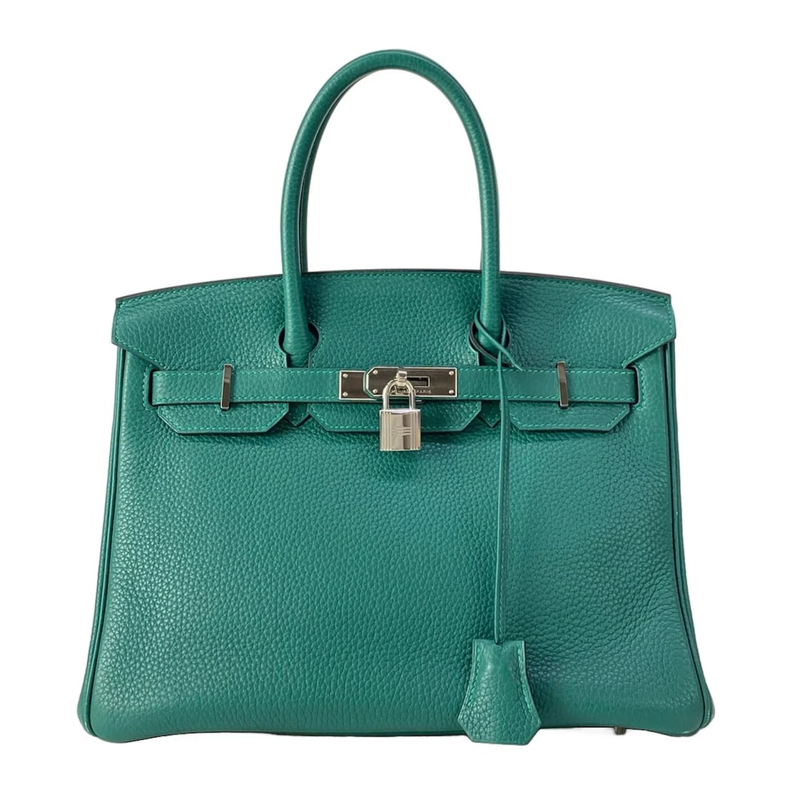 HERMES BIRKIN 30MALACHITE TOGO T HANDBAG (1 of 9)