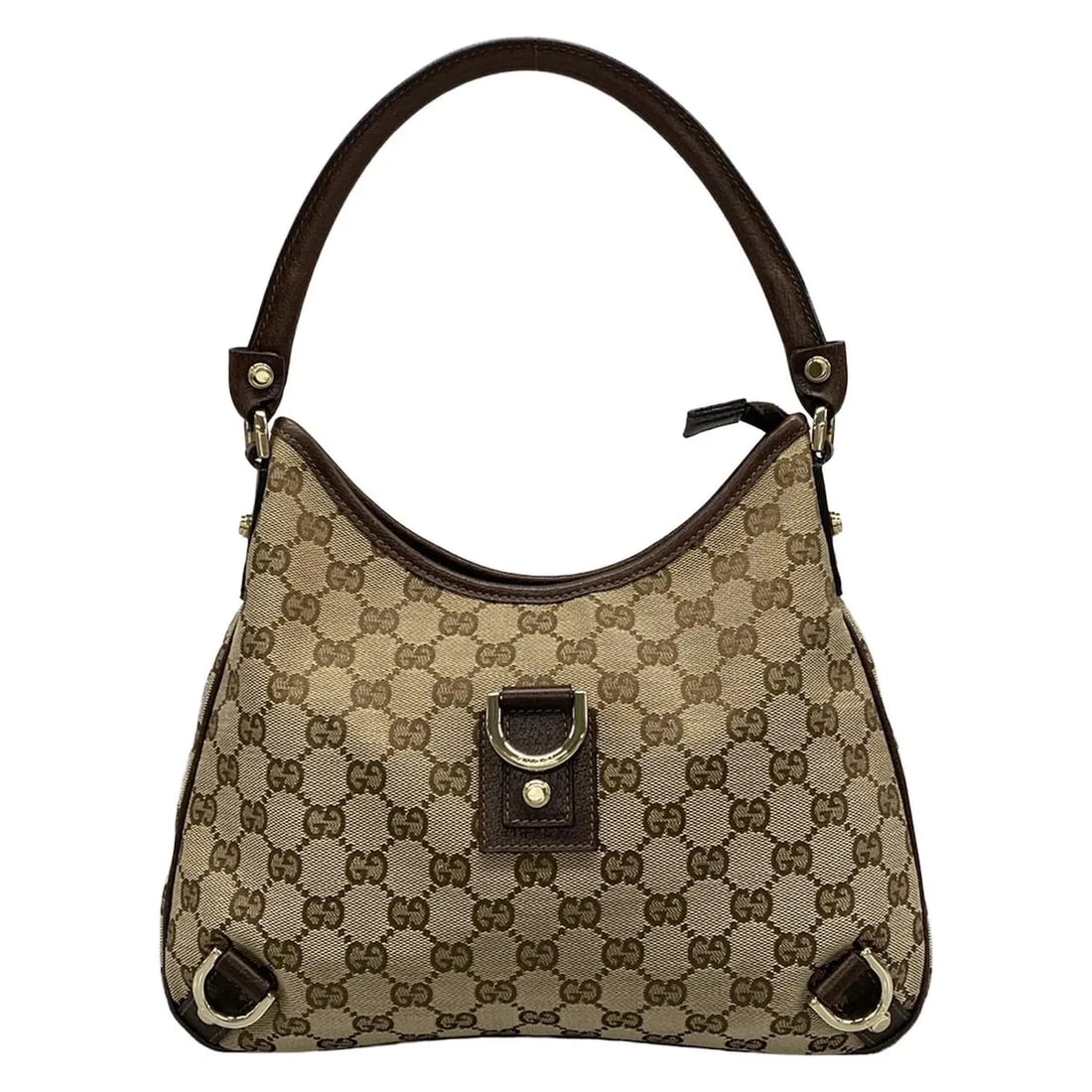 GUCCI GG/ABBEY DARK BROWN BEIGE JACQUARD LEATHER SHOULDER BAG: GUCCI GG/Abbey Dark Brown Beige Jacquard Leather Shoulder Bag Brand: GUCCI Type/Style: Shoulder Bag Material: Exterior Material Jacquard, Leather Color: Exterior Color Dark Brown, Beige Size: Height :