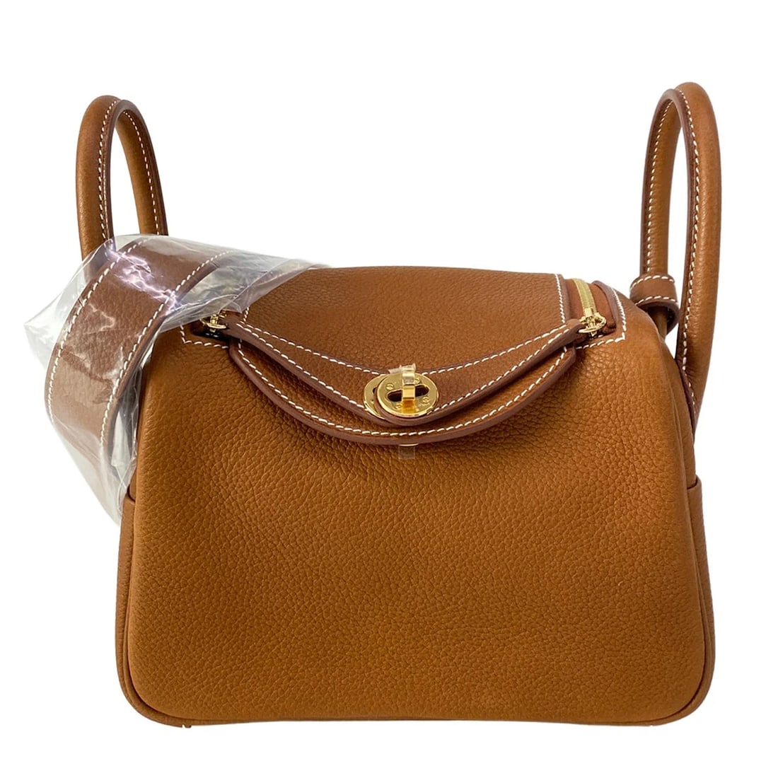 HERMES LINDY MINI FAUVE BARENIA FAUBOURG SHOULDER BAG (1 of 9)
