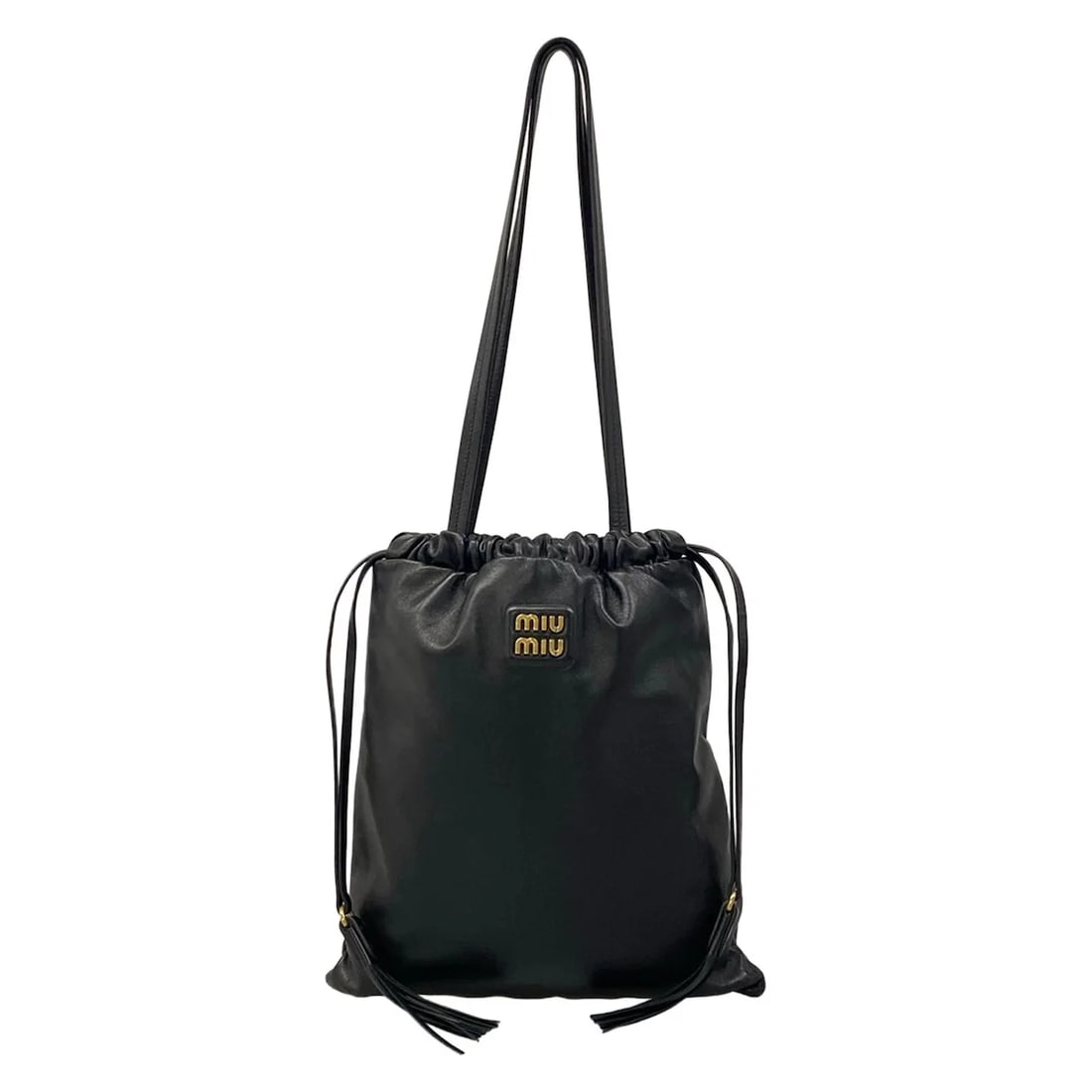 MIUMIU JOIE DE VIVRE BLACK NAPPA LEATHER SHOULDER BAG (1 of 10)
