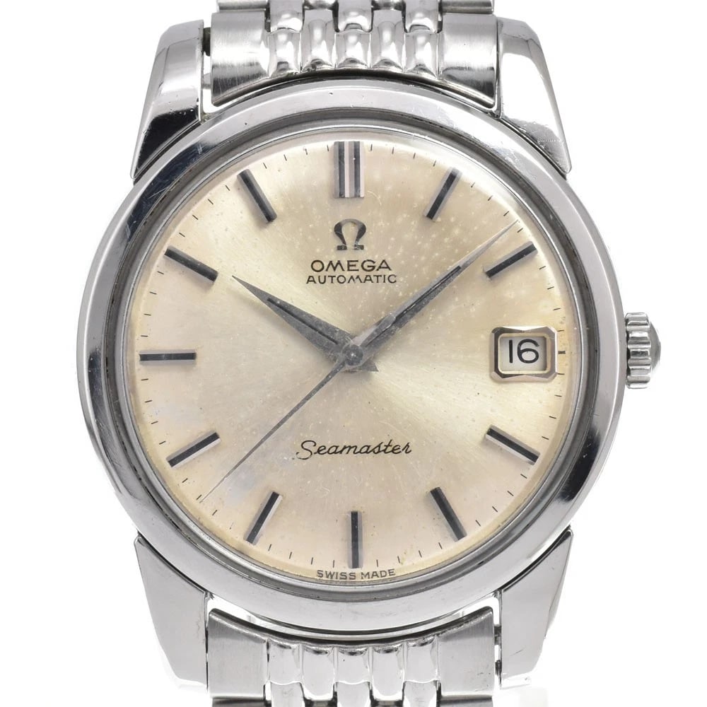OMEGA SEAMASTER AUTOMATIC MEN'S WATCH: OMEGA Seamaster Automatic Men's Watch Brand: OMEGA Type/Style: Wristwatch Material: Band Material Stainless Steel, Case Material Stainless Steel Color: Band Color Silver, Dial Color Silver, Case Color