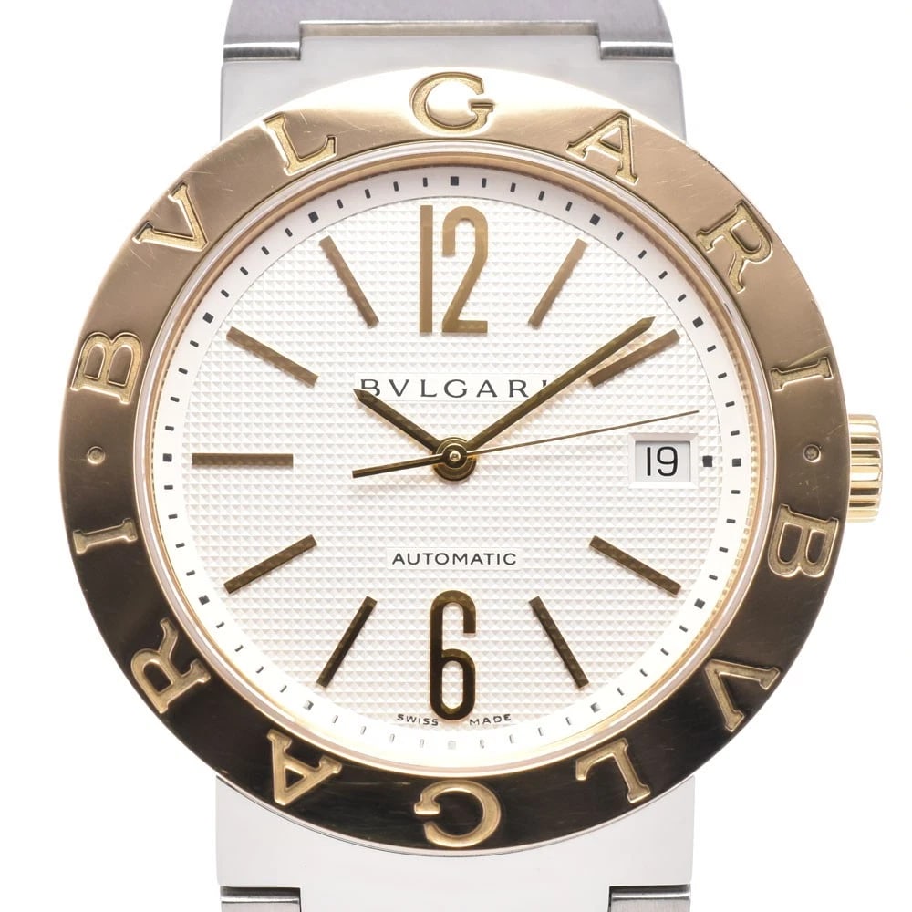 BVLGARI AUTO/N AUTOMATIC MEN'S WATCH: BVLGARI AUTO/N Automatic Men's Watch Brand: BVLGARI Type/Style: Wristwatch Material: Band Material Stainless Steel/K18YG, Case Material Stainless Steel/K18YG Color: Band Color Silver / Gold, Dial Colo