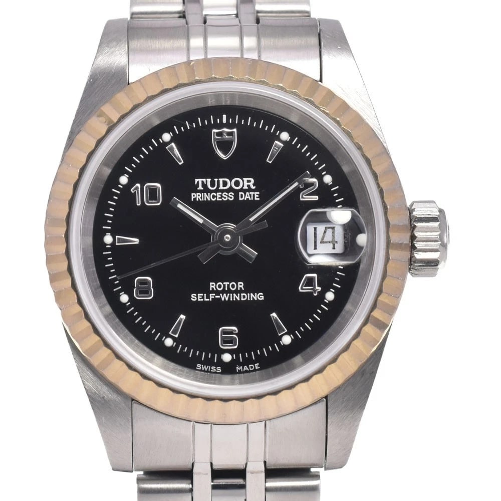 TUDOR PRINCESS OYSTER DATE WG BEZEL AUTOMATIC LADIES WATCH: TUDOR Princess Oyster Date WG Bezel Automatic Ladies Watch Brand: TUDOR Type/Style: Wristwatch Material: Band Material Stainless Steel, Case Material Stainless Steel/WG Color: Band Color Silver, Dial