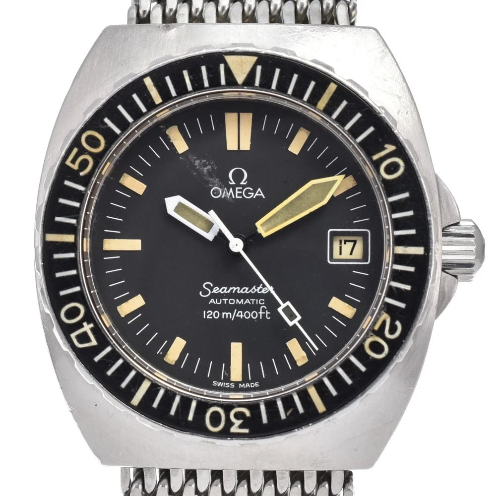 OMEGA SEAMASTER BABY PROPRO AUTOMATIC MEN'S, WATCH: OMEGA Seamaster Baby ProPro Automatic Men's, Watch Brand: OMEGA Type/Style: Wristwatch Material: Band Material Stainless Steel, Case Material Stainless Steel Color: Band Color Silver, Dial Color black