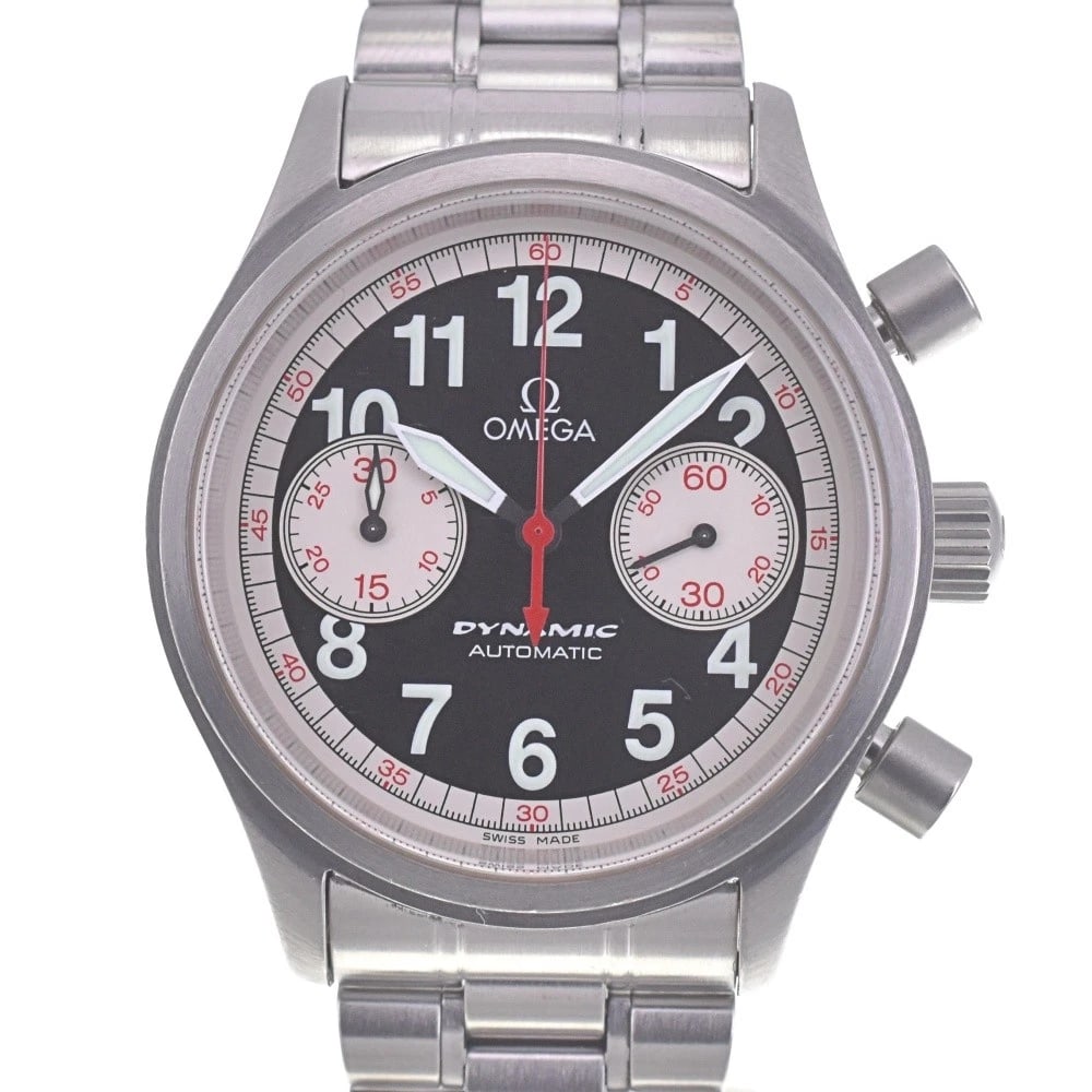 OMEGA DYNAMIC CHRONOGRAPH BLACK DIAL MEN'S, WATCH: OMEGA dynamic Chronograph black Dial Men's, Watch Brand: OMEGA Type/Style: Wristwatch Material: Band Material Stainless Steel, Case Material Stainless Steel Color: Band Color Silver, Dial Color black,