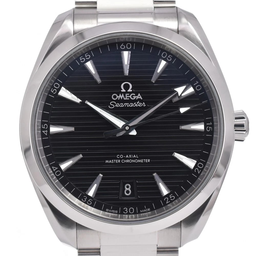 OMEGA SEAMASTERAQUA TERRA MEN'S WATCH: OMEGA SeamasterAqua Terra Men's Watch Brand: OMEGA Type/Style: Wristwatch Material: Band Material Stainless Steel, Case Material Stainless Steel Color: Band Color Silver, Dial Color black, Case Color