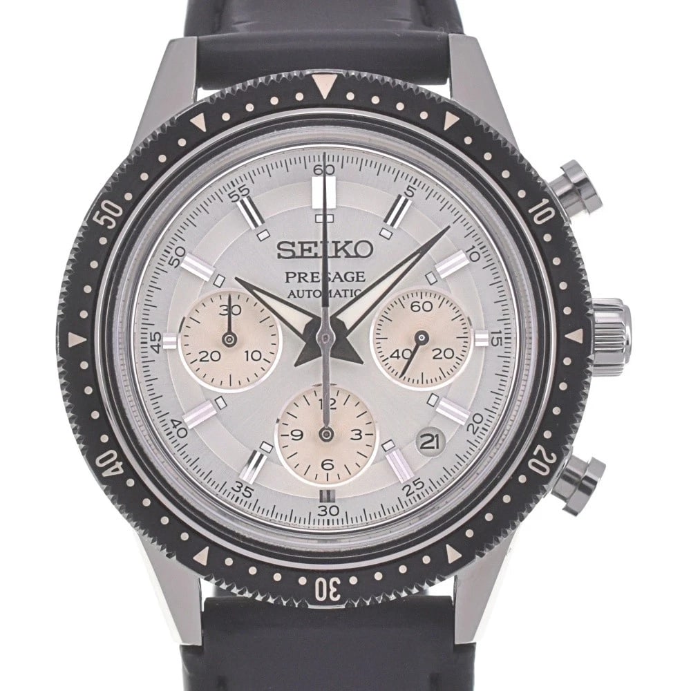 SEIKO PRESAGE HISTORICAL COLLECTION ANNIVERSARY, WATCH: SEIKO Presage Historical Collection Anniversary, Watch Brand: SEIKO Type/Style: Wristwatch Material: Band Material rubber, Case Material Stainless Steel Color: Band Color black, Dial Color Silver, Cas
