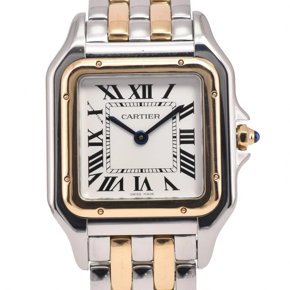 CARTIER PANTHERE DE CARTIER MM 2 ROW QUARTZ LADIES WATCH: CARTIER PANTHERE de Cartier MM 2 Row Quartz Ladies Watch Brand: CARTIER Type/Style: Wristwatch Material: Band Material Stainless Steel/K18YG, Case Material Stainless Steel/K18YG Color: Band Color Silv