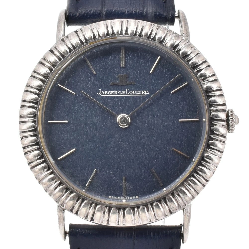 JAEGER-LECOULTRE HAND WINDING LADIES WATCH: JAEGER-LECOULTRE Hand Winding Ladies Watch Brand: JAEGER-LECOULTRE Type/Style: Wristwatch Material: Band Material leather, Case Material SV800 Color: Band Color blue, Dial Color blue, Case Color Silve