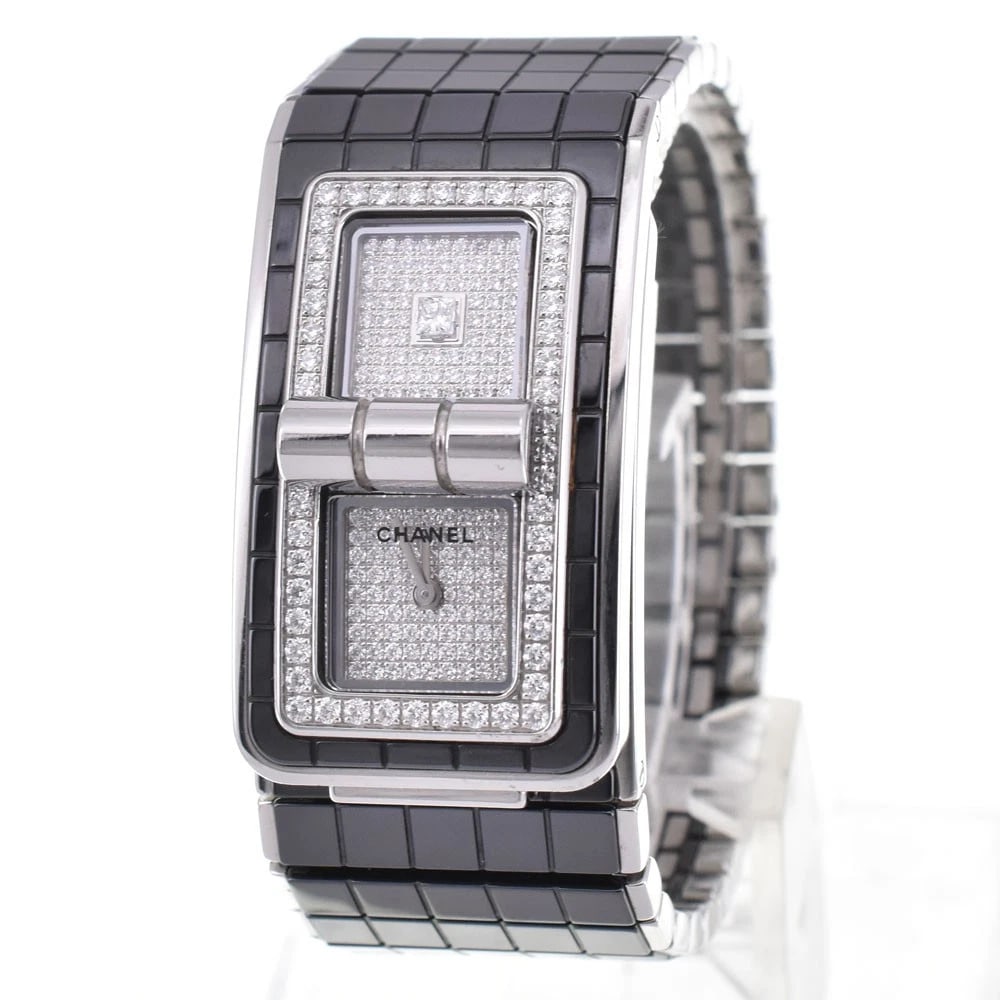 CHANEL CODE COCO CERAMIC/SS/DIAMOND DIAMOND DIAL LADIES WATCH - 2