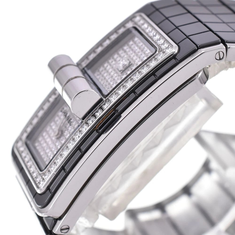 CHANEL CODE COCO CERAMIC/SS/DIAMOND DIAMOND DIAL LADIES WATCH - 3