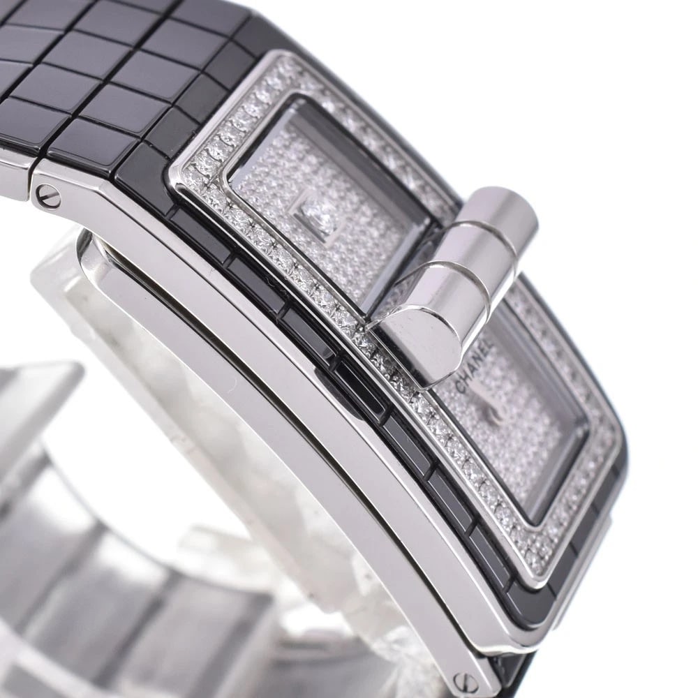 CHANEL CODE COCO CERAMIC/SS/DIAMOND DIAMOND DIAL LADIES WATCH - 4