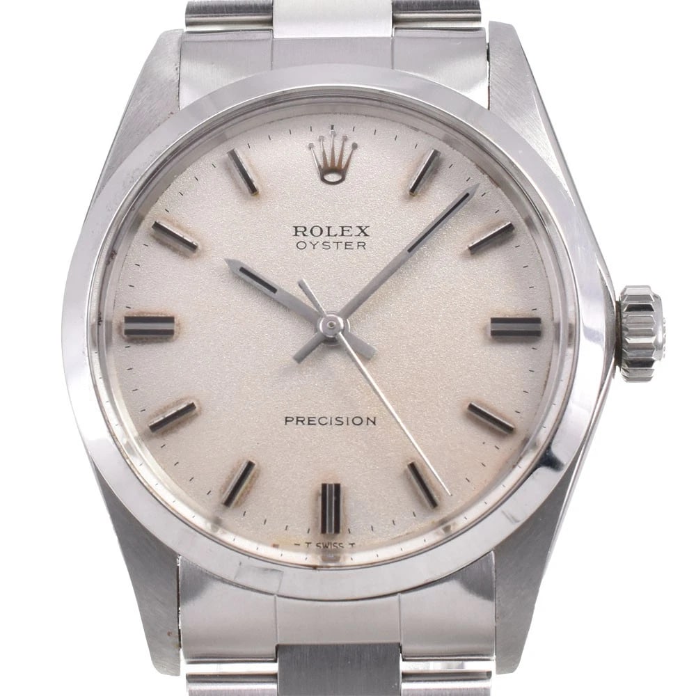 ROLEX OYSTER PRECISION WATCH: ROLEX Oyster Precision Watch Brand: ROLEX Type/Style: Wristwatch Material: Band Material Stainless Steel, Case Material Stainless Steel Color: Band Color Silver, Dial Color Silver, Case Color Silver