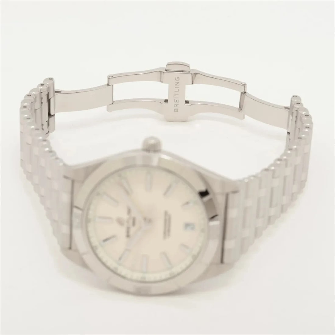 BREITLING CHRONOMAT AUTOMATIC SS SILVER-FACE WATCH - 4