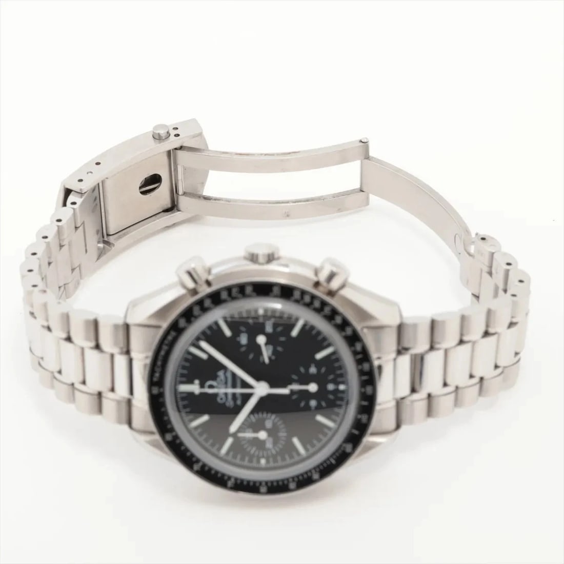 OMEGA SPEEDMASTER AUTOMATIC SS BLACK DIAL, WATCH - 4