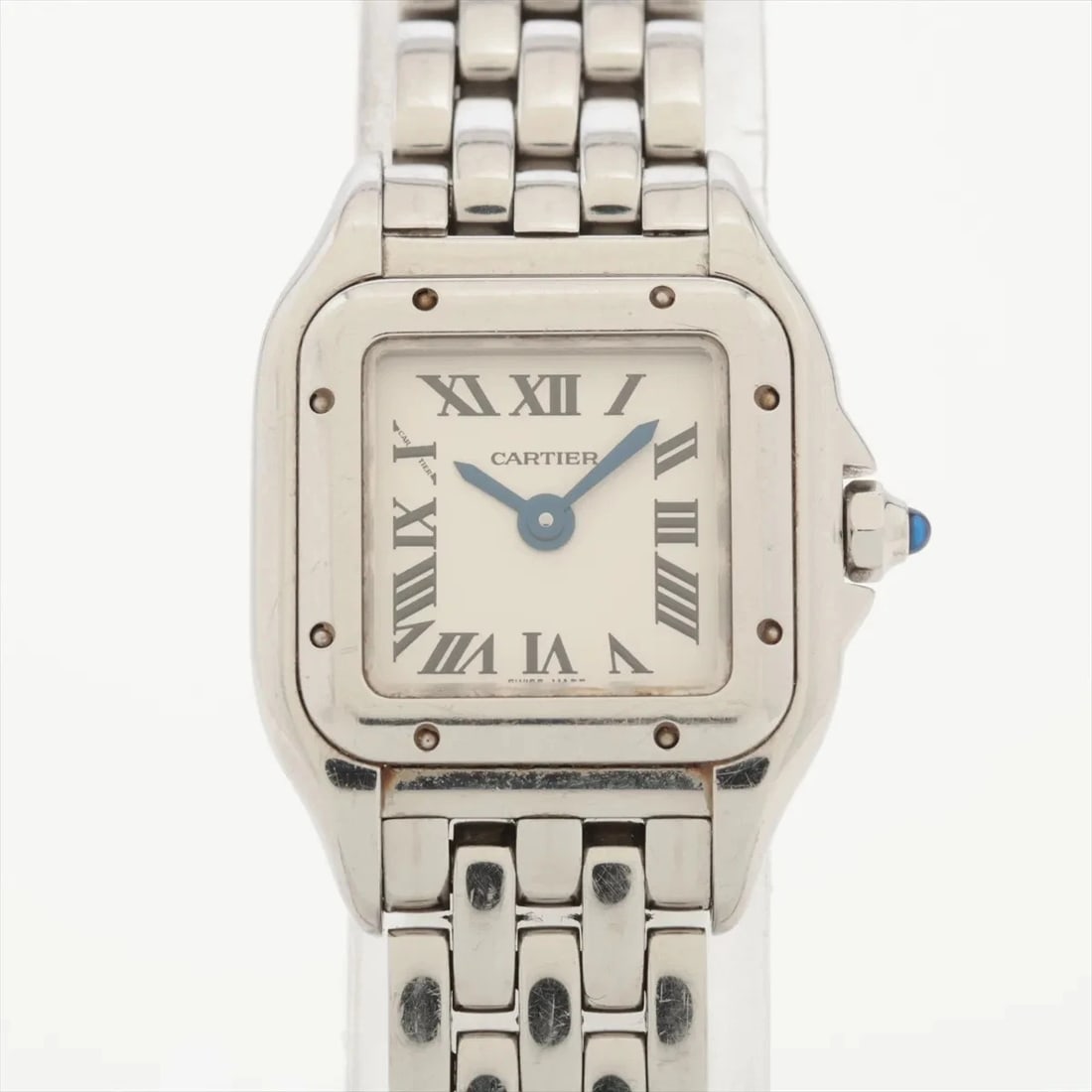 CARTIER PANTH?RE DOO CARTIER MINI SS SILVER-FACE, WATCH: Cartier Doo Cartier Mini SS Silver-Face Watch Brand: Cartier Type/Style: Wristwatch Material: SS Color: Silver-Face Size: Case:W0.4 x H0.8inch / W18.5 x H25 Circumference of Wrist:5.3inch / 13.5