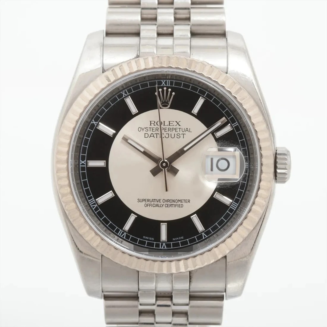 ROLEX DATEJUST SS?WG SILVER-FACE, WATCH: Rolex DATEJUST SS?WG Silver-Face, Watch Brand: Rolex Type/Style: Wristwatch Material: SS?WG Color: Silver-Face Size: Case:W1.2 x H1.2inch / W36 x H36 Circumference of Wrist:6.5inch / 16.5 Accessor