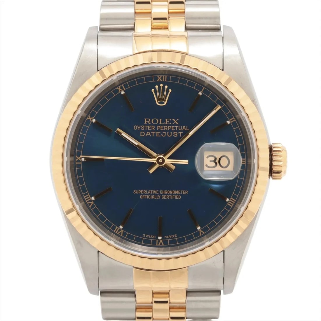 ROLEX DATEJUST SS?YG BLUE DIAL, WATCH: Rolex DATEJUST SS?YG blue dial, Watch Brand: Rolex Type/Style: Wristwatch Material: SS?YG Color: blue dial Size: Case:W1.2 x H1.2inch / W36 x H36 Circumference of Wrist:6.5inch / 16.5 Accessories: