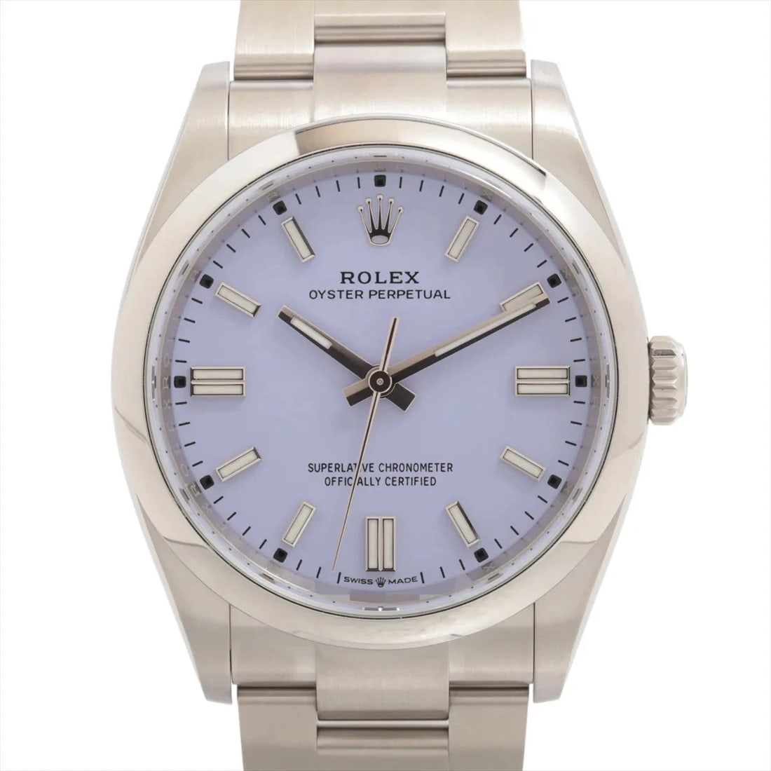 ROLEX OYSTER PERPETUAL SS LAVENDER DIAL, WATCH (1 of 4)