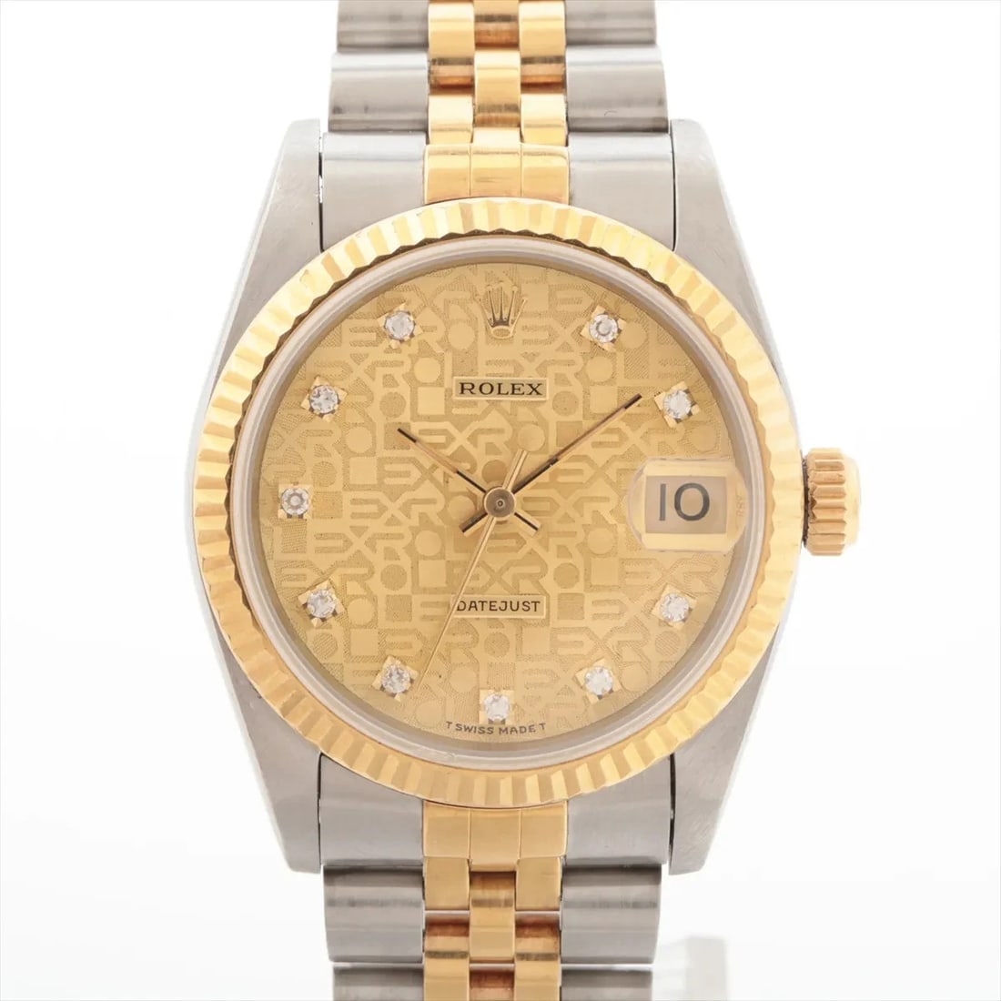 ROLEX DATEJUST SS?YG CHAMPAGNE ENGRAVED COMPUTER DIAL, WATCH (1 of 3)