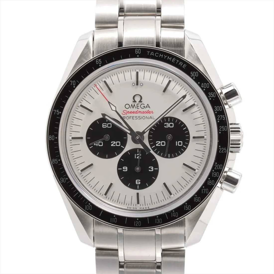 OMEGA SPEEDMASTER PROFESSIONAL SS BLACK DIAL, WATCH: Omega Speedmaster Professional SS black dial, Watch Brand: Omega Type/Style: Wristwatch Material: SS Color: silver Size: Case:W1.6 x H1.6inch / W42 x H42 Circumference of Wrist:7.9inch / 20 Access