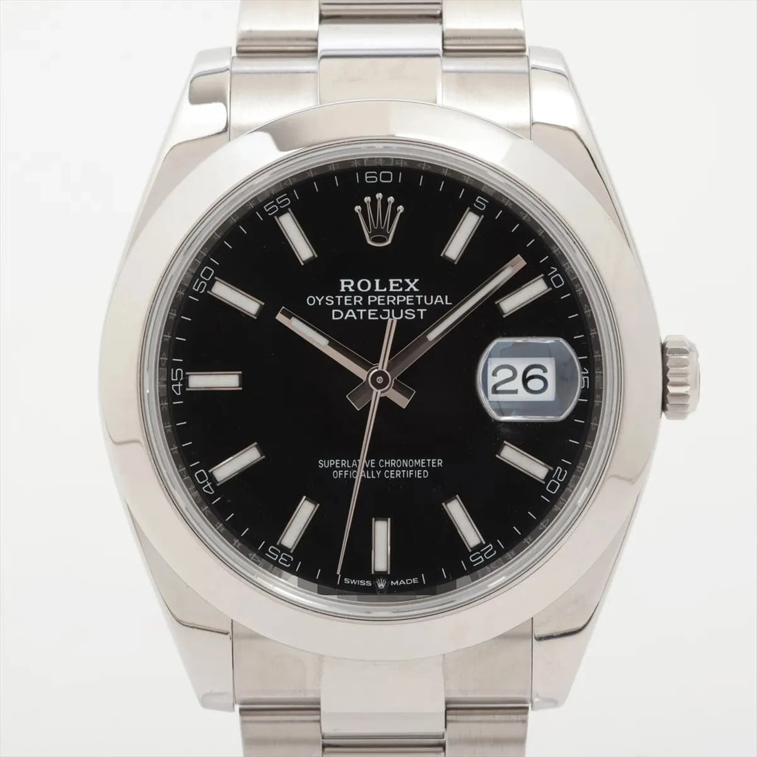 ROLEX DATEJUST SS BLACK DIAL, WATCH: Rolex Datejust SS black dial, Watch Brand: Rolex Type/Style: Wristwatch Material: SS Color: black dial Size: Case:W1.6 x H1.6inch / W41 x H41 Circumference of Wrist:6.9inch / 17.5 Accessories: Non