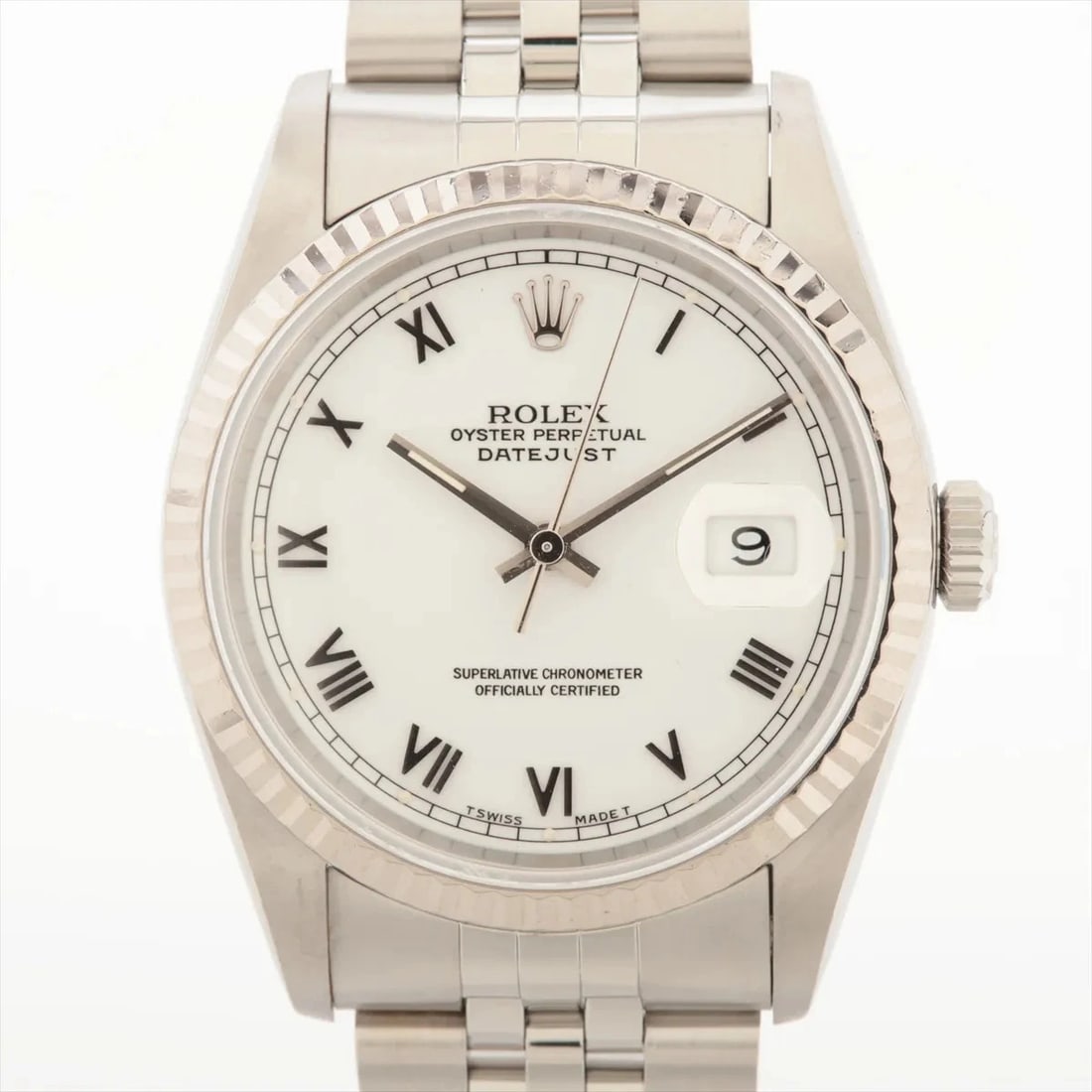 ROLEX DATEJUST SS?WG WHITE DIAL, WATCH: Rolex DATEJUST SS?WG white dial, Watch Brand: Rolex Type/Style: Wristwatch Material: SS?WG Color: white dial Size: Case:W1.2 x H1.2inch / W36 x H36 Circumference of Wrist:7.3inch / 18.5 Accessorie