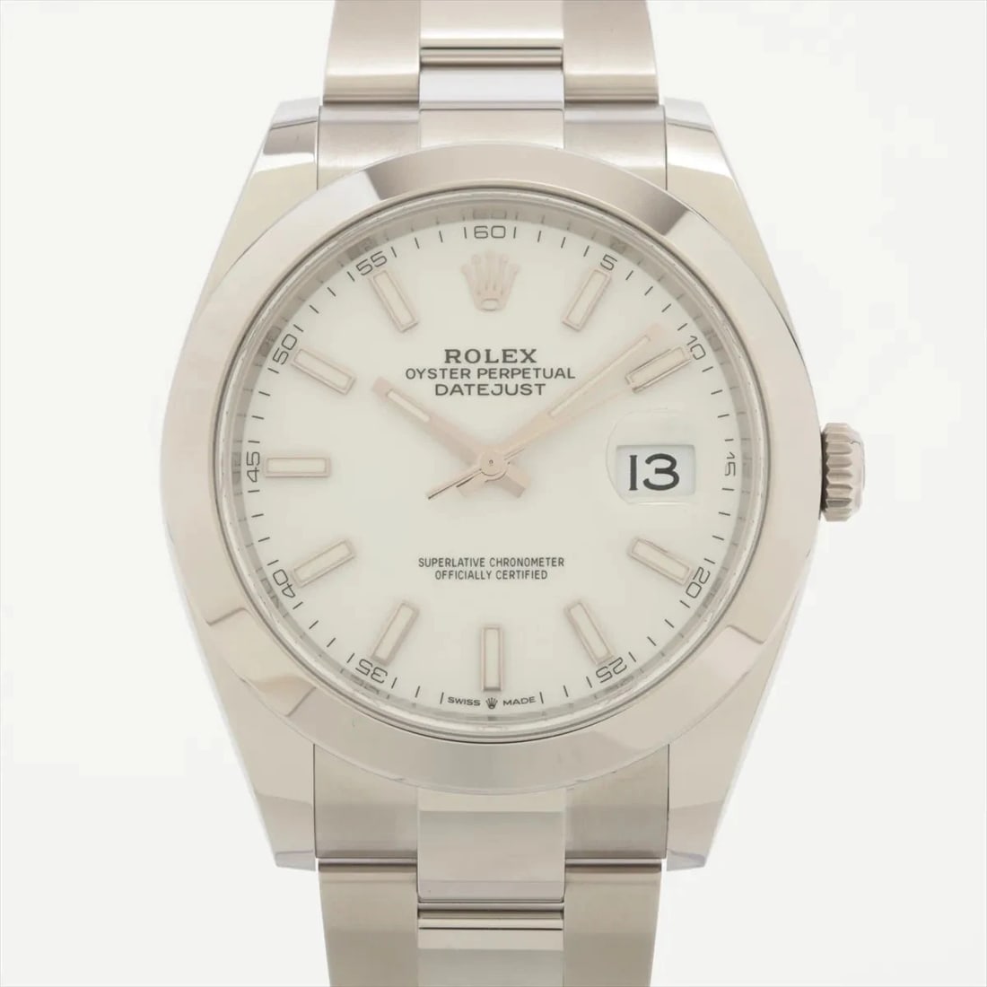 ROLEX DATEJUST SS WHITE DIAL, WATCH (1 of 4)