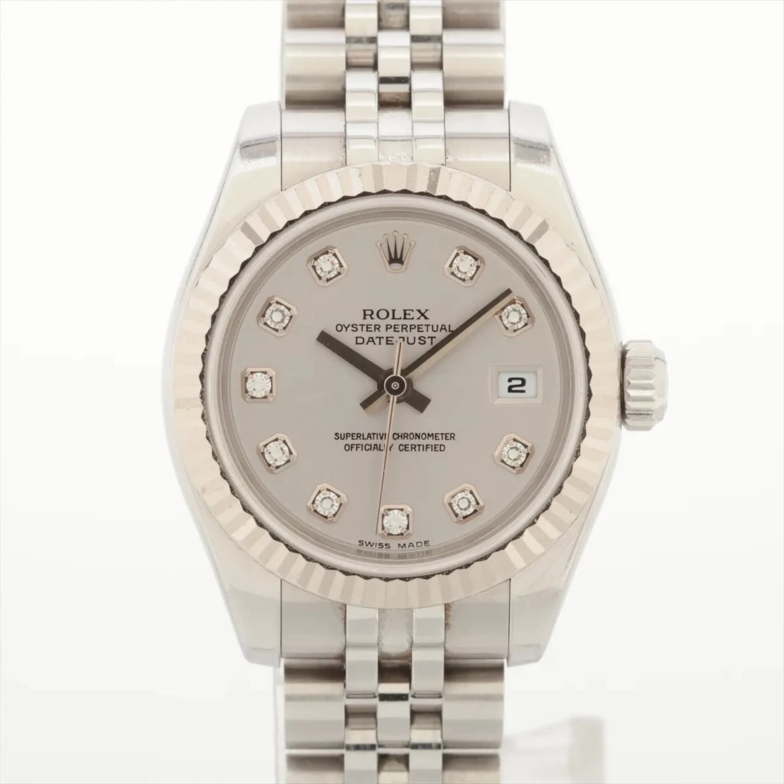 ROLEX LADY DATEJUST SS?WG SILVER-FACE, WATCH: Rolex Lady Datejust SS?WG Silver-Face, Watch Brand: Rolex Type/Style: Wristwatch Material: SS?WG Color: Silver-Face Size: Case:W0.8 x H0.8inch / W26 x H26 Circumference of Wrist:5.7inch / 14.5 Acc